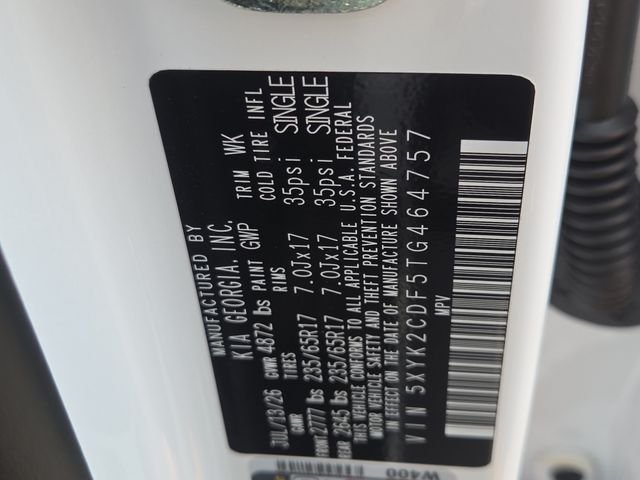 New 2026 Glacial White Pearl Kia LX image 6
