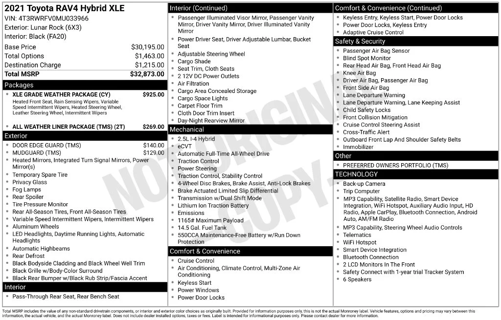 Used 2021  Toyota XLE image 6
