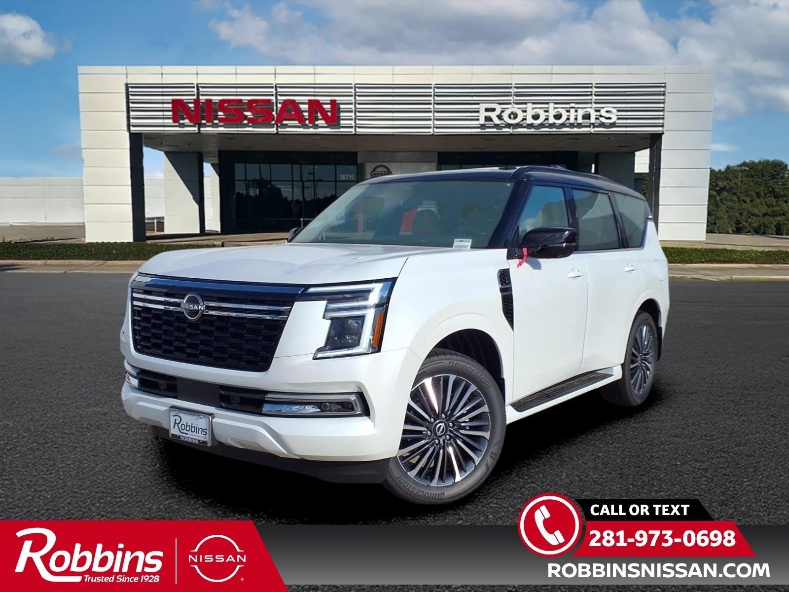 2026 Nissan Armada Platinum Reserve White at Robbins Nissan