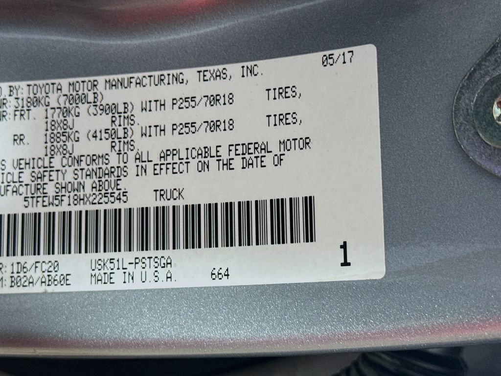 Used 2017 Silver Sky Metallic Toyota SR5 image 28