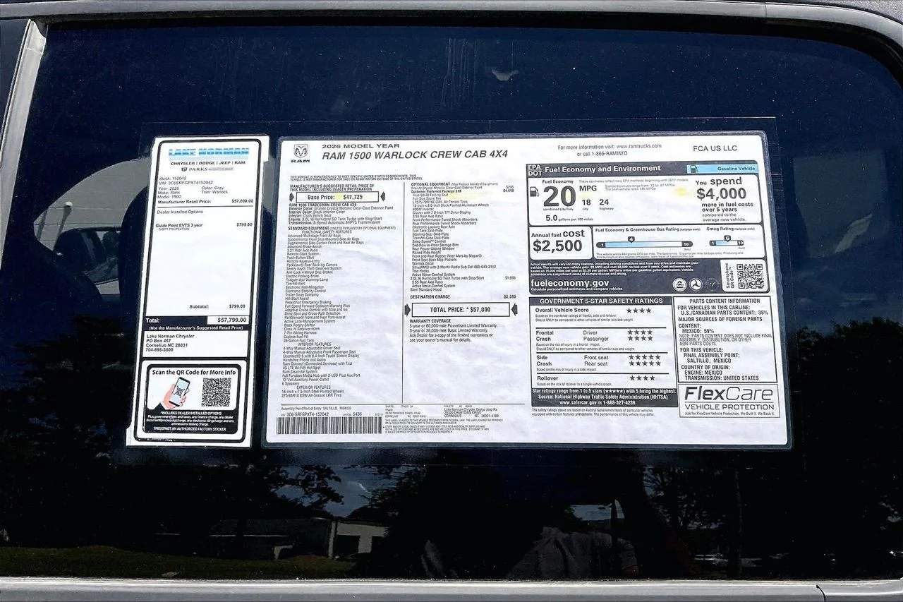 New 2026 Granite Crystal Metallic Clearcoat RAM Warlock image 33