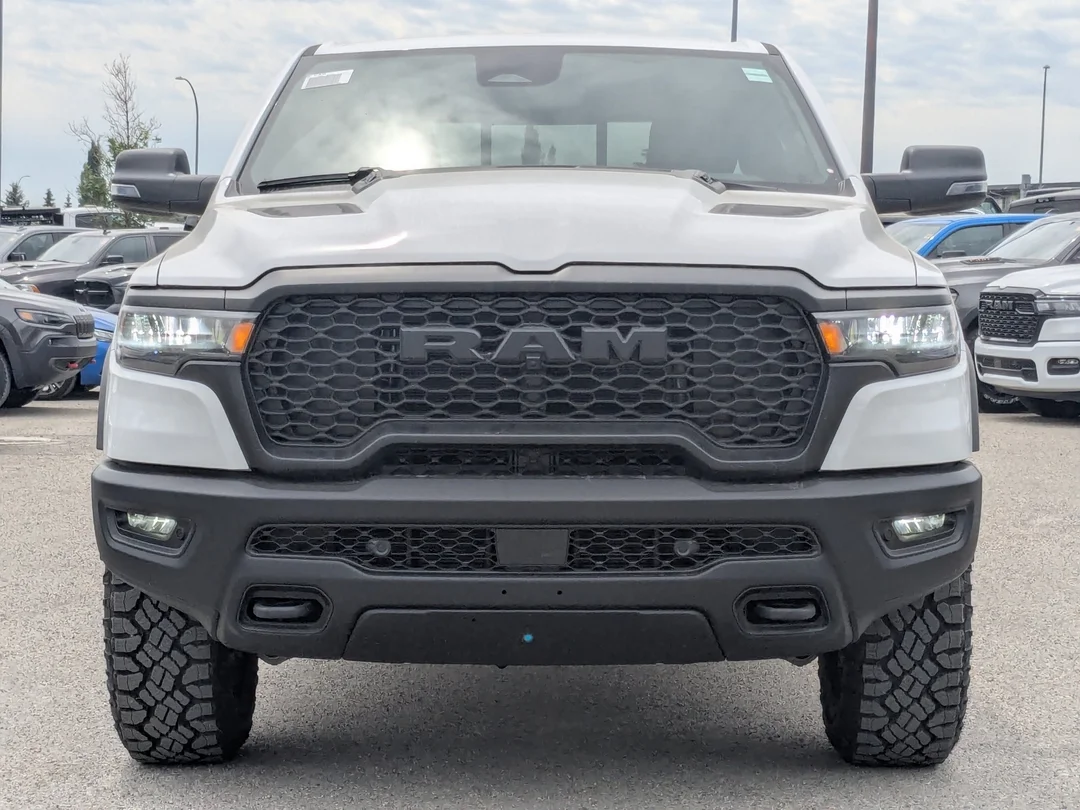 New 2026 White RAM Rebel - - 5.7L HEMI V8 eTorque - Package 27W - Steel Sport Hood & More! image 3