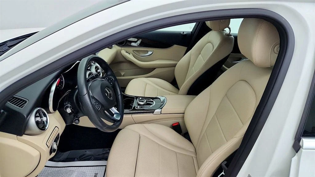 Used 2018 Polar White Mercedes-Benz C 300 4MATIC® Sedan w/ Premium Pkg, Panorama Roof & 18