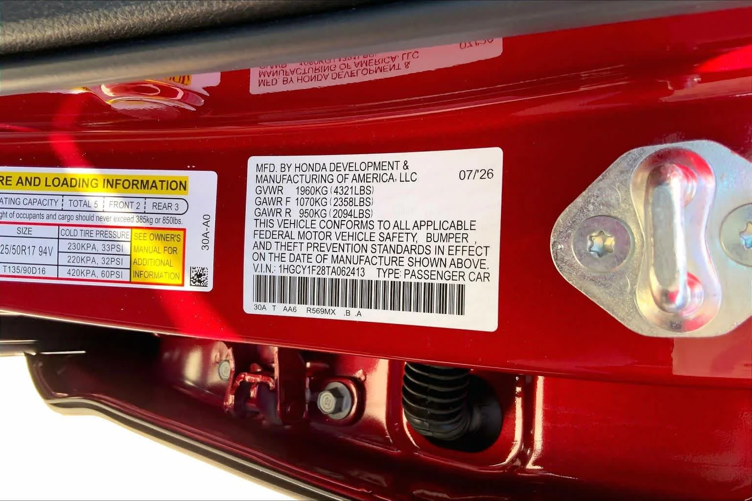 New 2026 Radiant Red Metallic Honda LX image 21