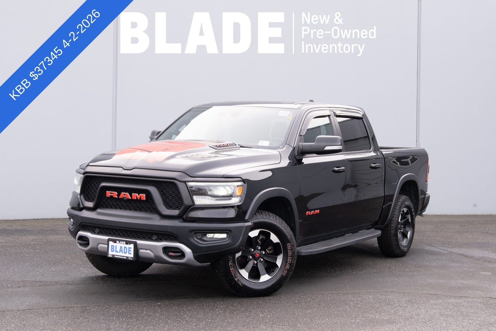 Black 2021 RAM 1500 Rebel Crew Cab 4WD Pickup Truck Four-Wheel Drive
