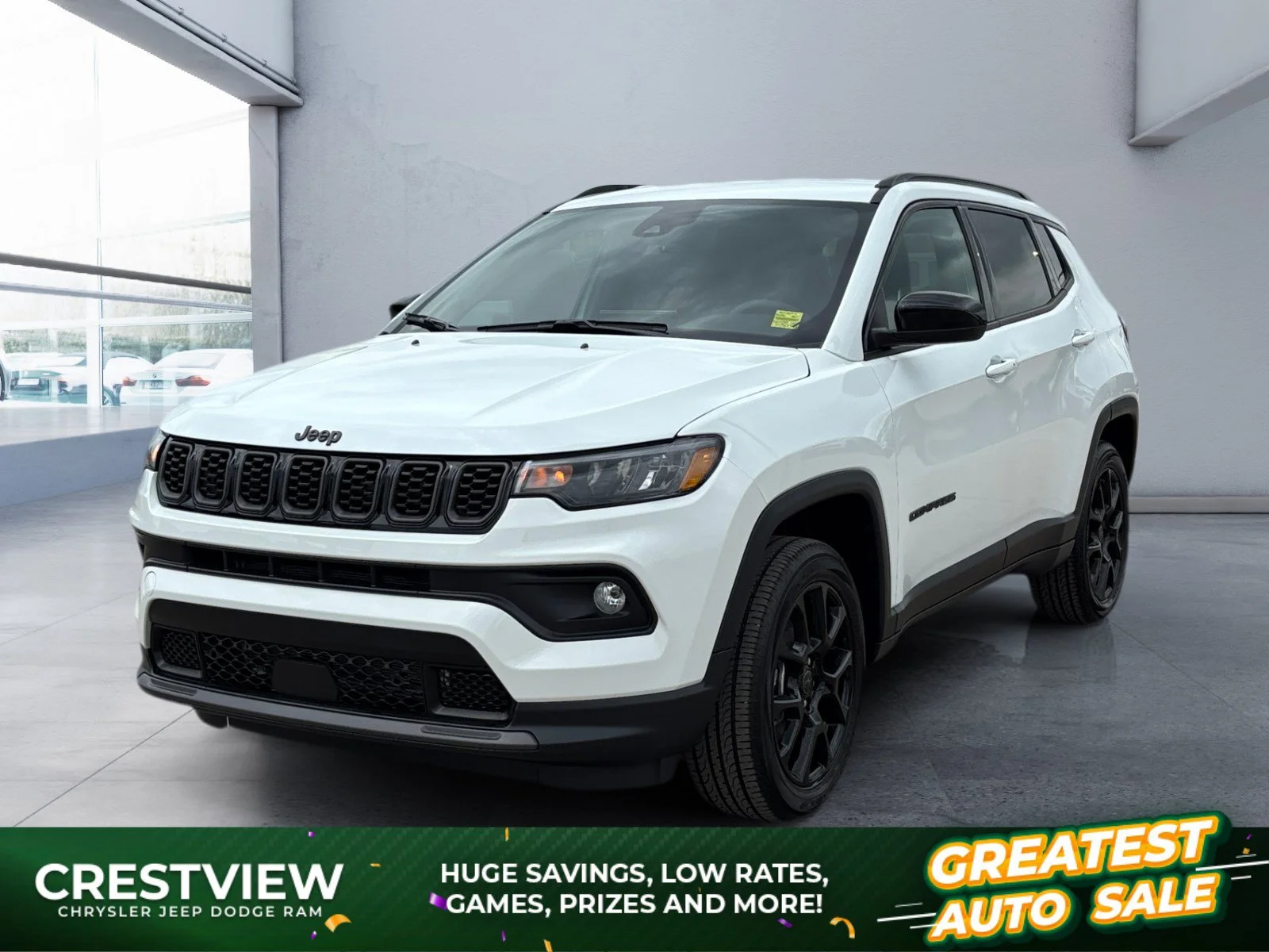 New 2026 Bright White Jeep North image 1