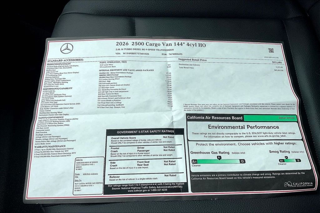 2026 Mercedes-Benz Sprinter Cargo Van Base - Photo 19