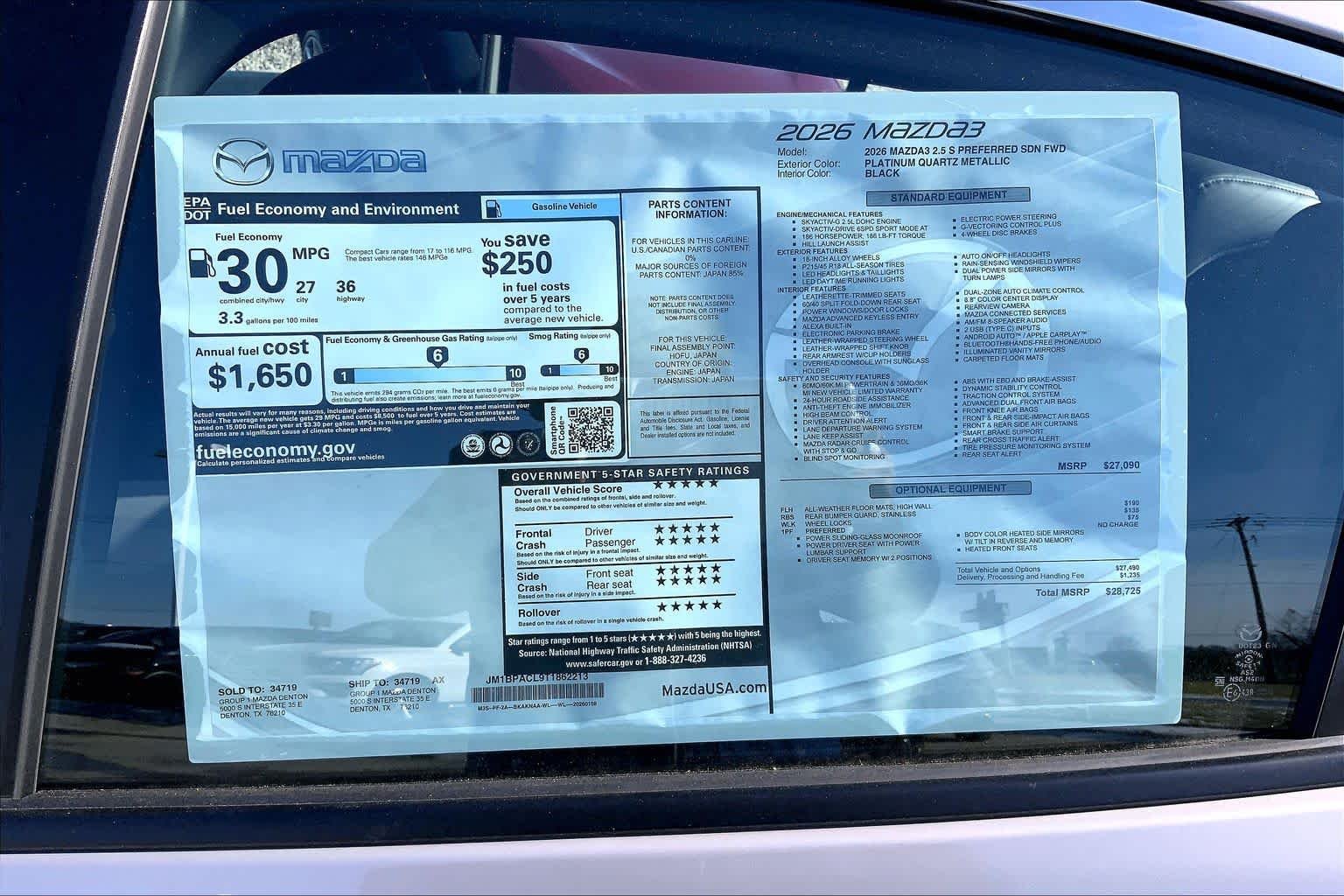 New 2026 Platinum Quartz Metallic Mazda 2.5 S Preferred image 22