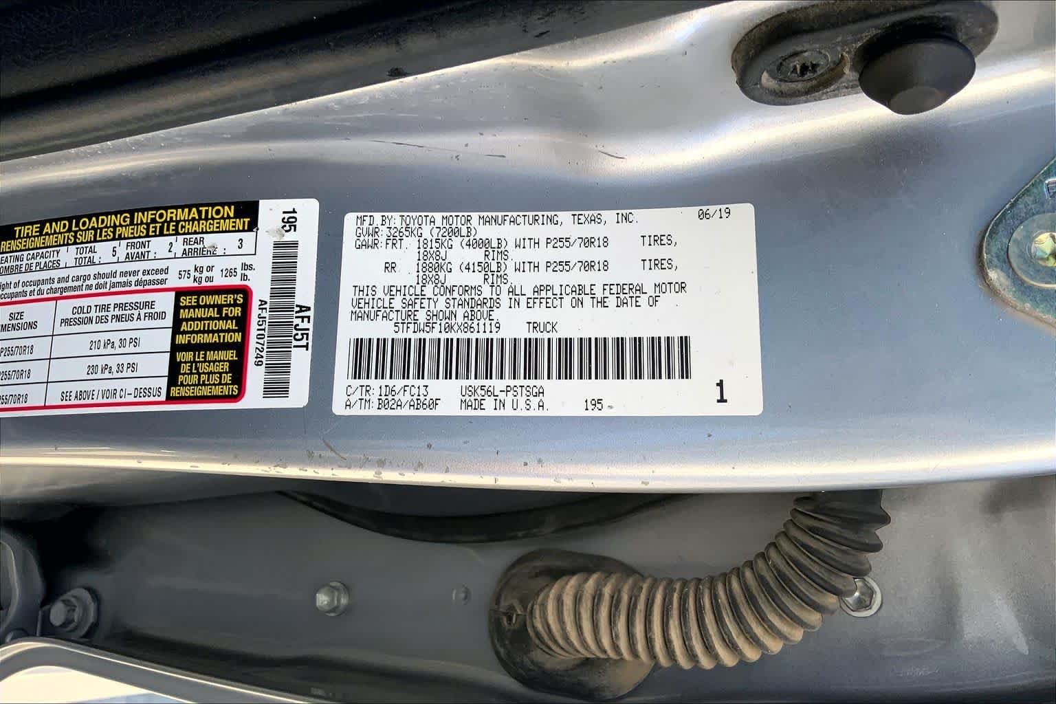 Used 2019 Silver Sky Metallic Toyota SR5 image 36