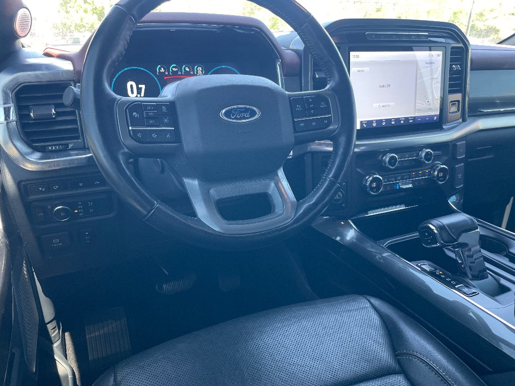 Used 2021 Carbonized Gray Metallic Ford LARIAT image 2