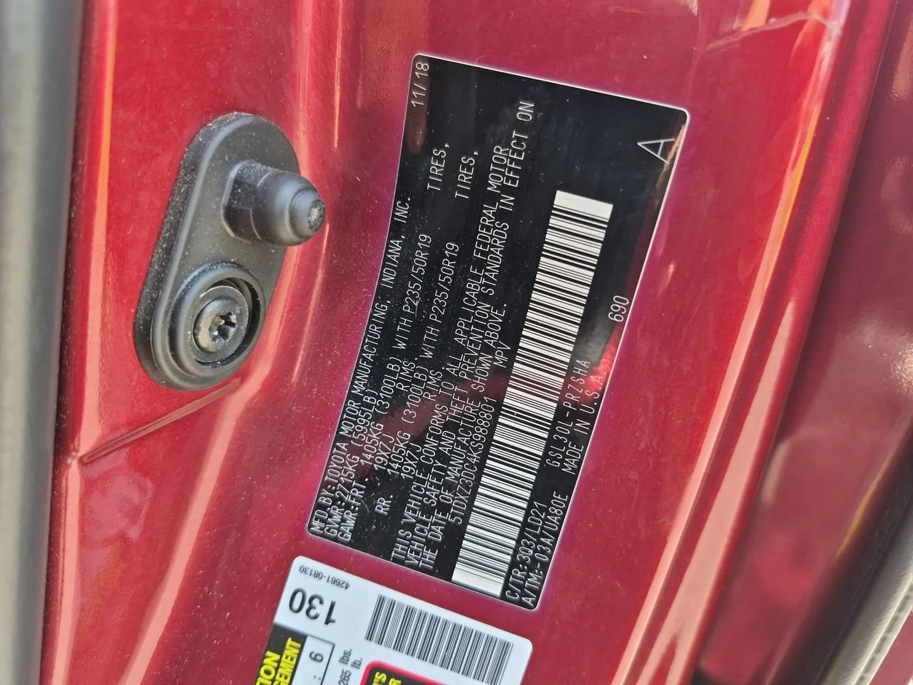 Used 2019 Red Toyota SE image 35