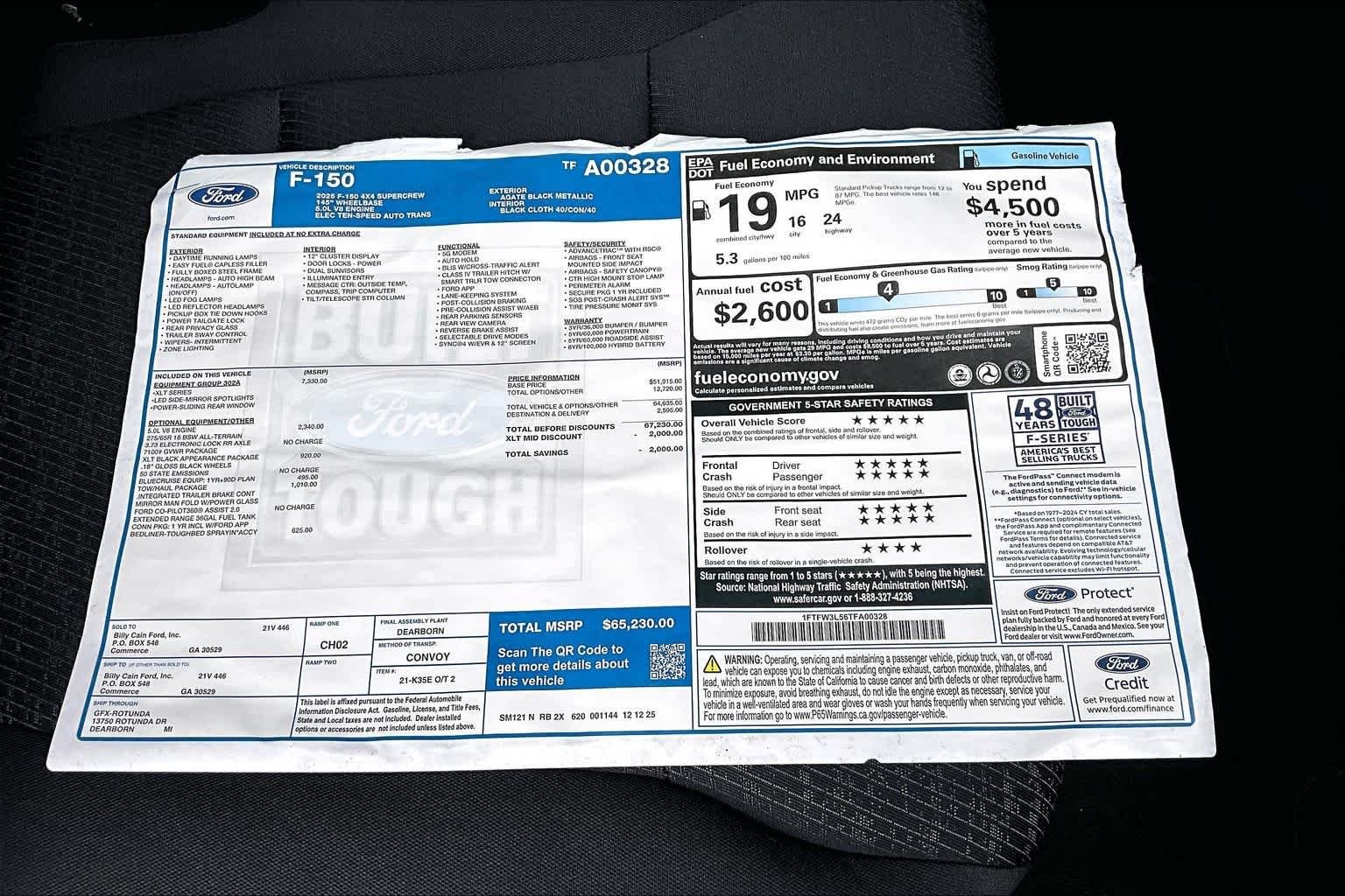 New 2026 Agate Black Metallic Ford XLT image 17