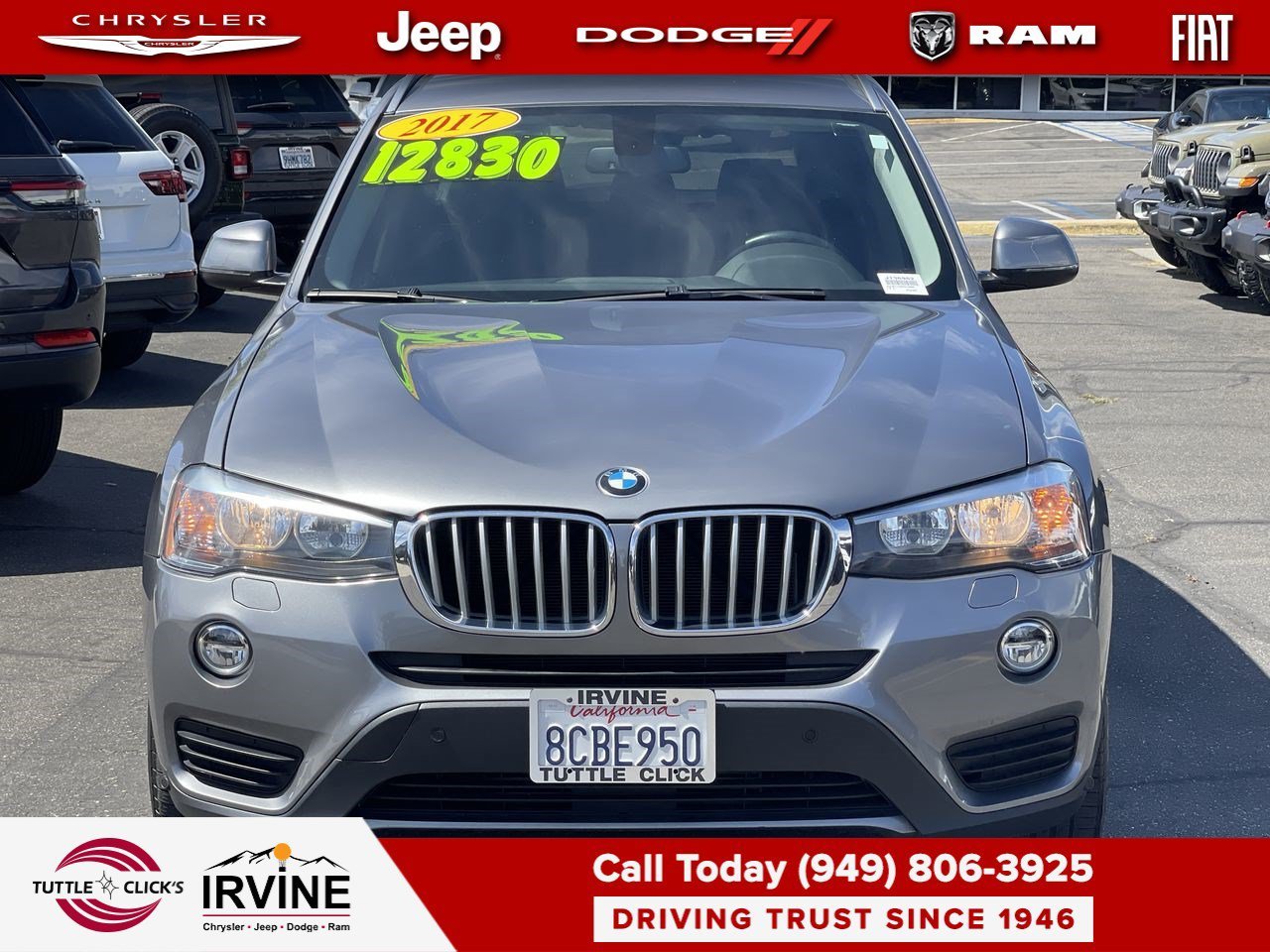 Used 2017 BMW X3 sDrive28i with VIN 5UXWZ7C39H0X39666 for sale in Irvine, CA