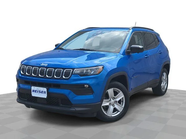 Certified Used 2022 Blue Jeep Latitude image 1