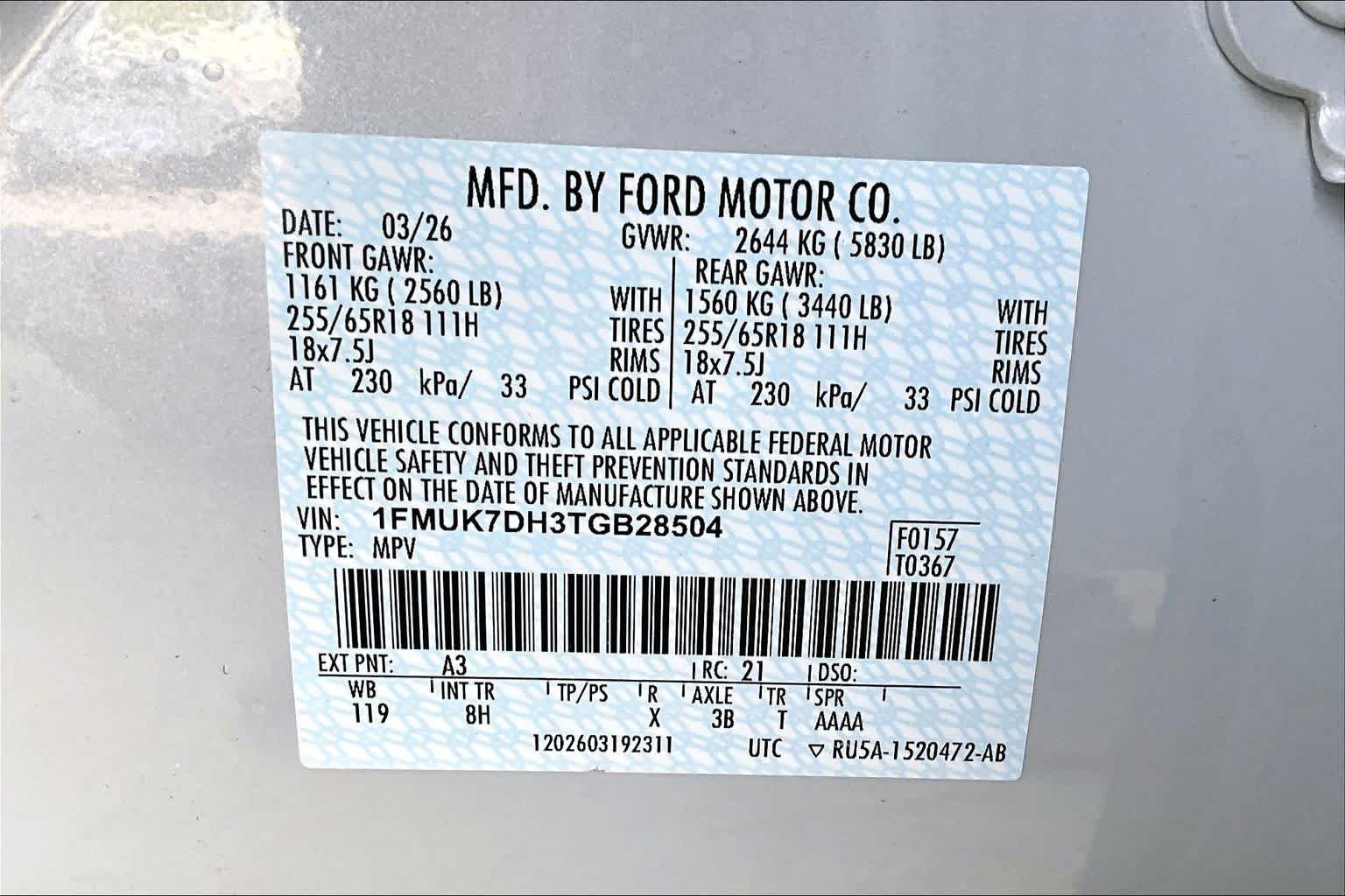 New 2026 Space White Metallic Ford Active image 16