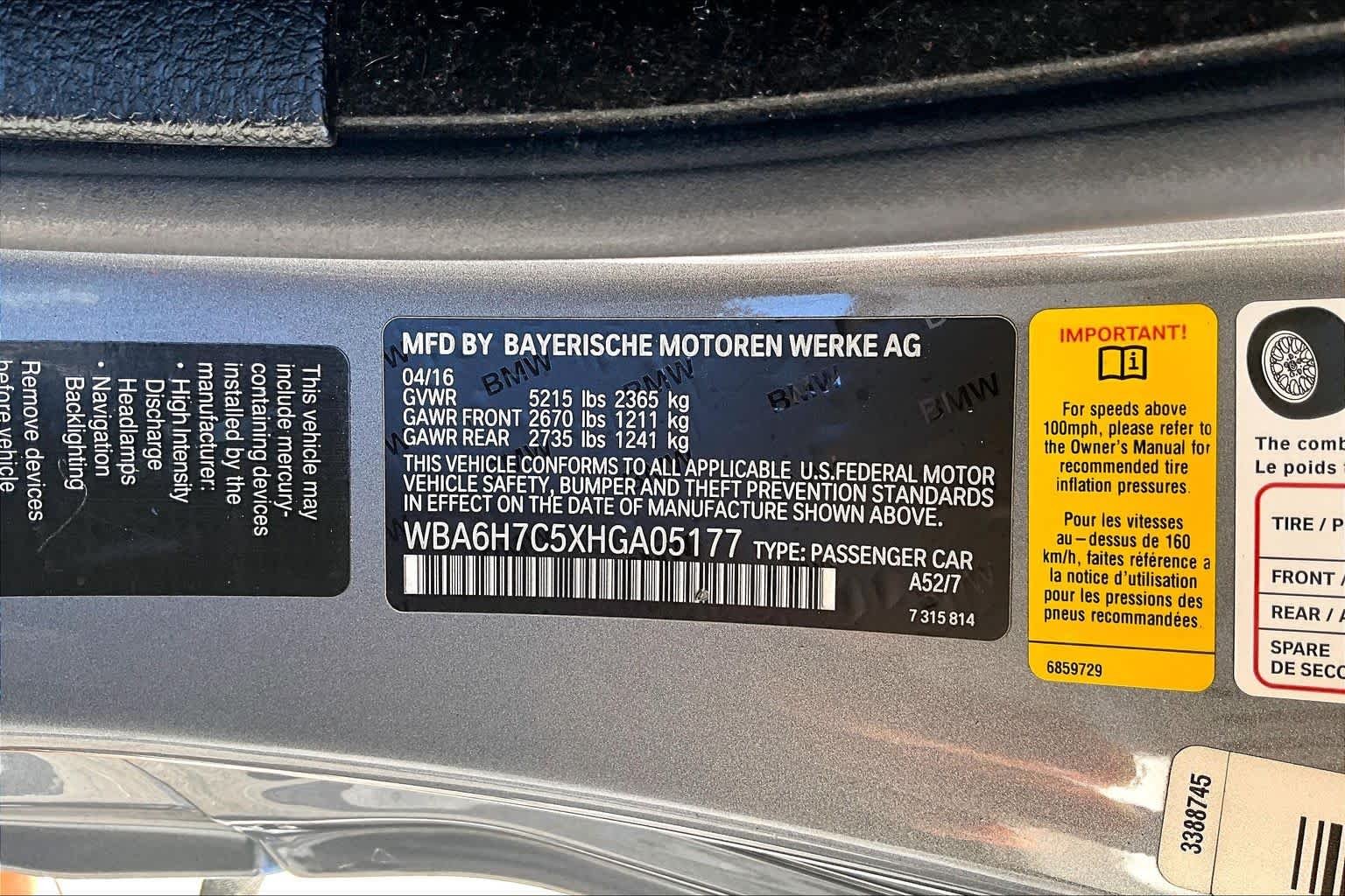Used 2017 Space Gray Metallic BMW 650i xDrive image 36