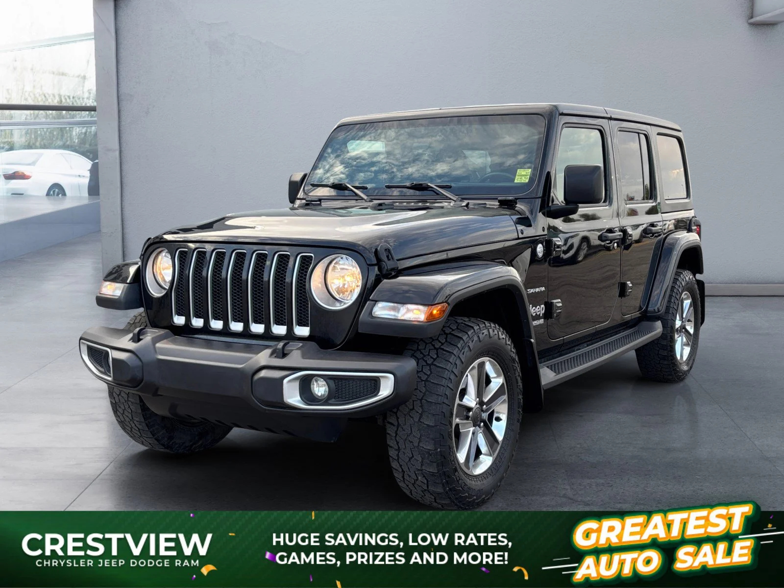 Used 2018 Black Jeep Sahara image 1