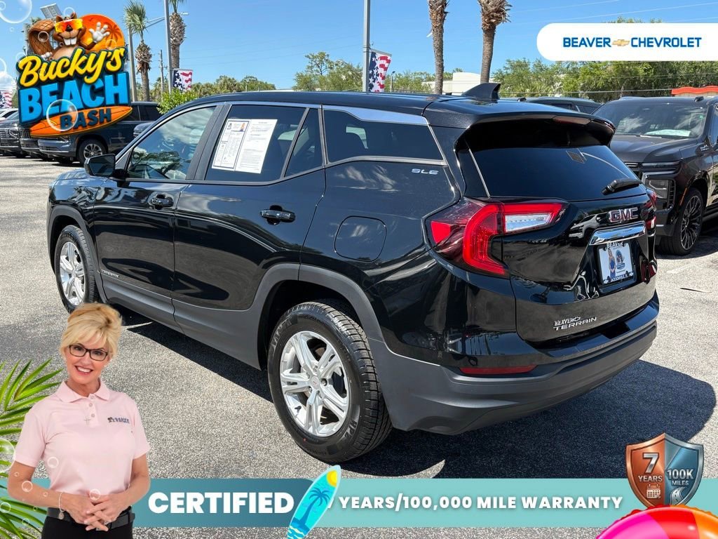 Used 2024 Ebony Twilight Metallic GMC SLE image 5