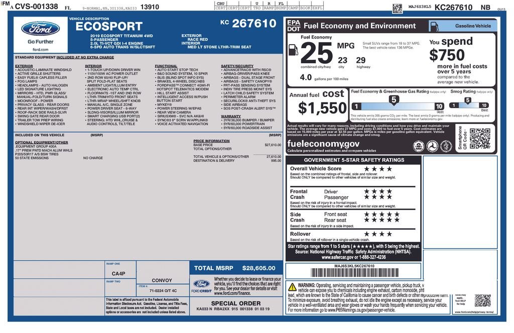 Used 2019 Red Ford Titanium image 6