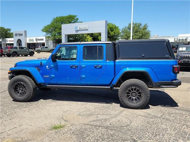 Used 2021 Blue Jeep Overland 4x4 Crew Cab 5 ft. box image 2