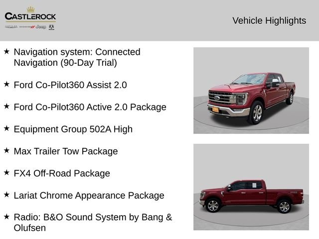 Certified Used 2021 Red Ford Lariat image 2