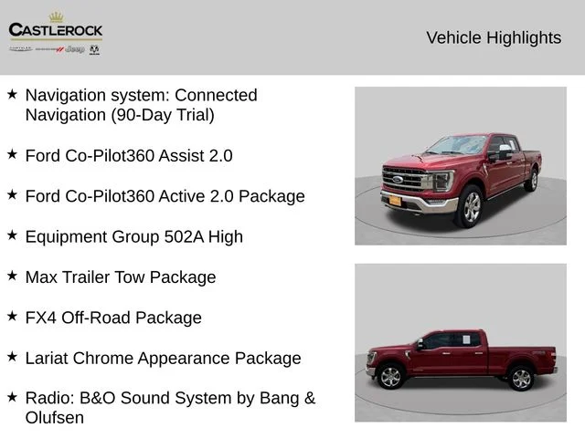 Used 2021 Red Ford Lariat image 2