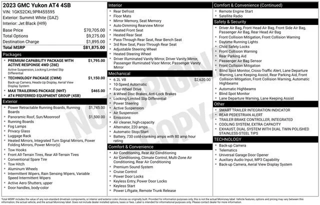 Used 2023 SUMMIT WHITE GMC AT4 image 1