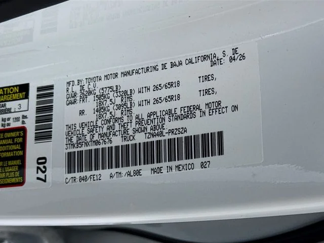 New 2026 White Toyota TRD Sport image 30