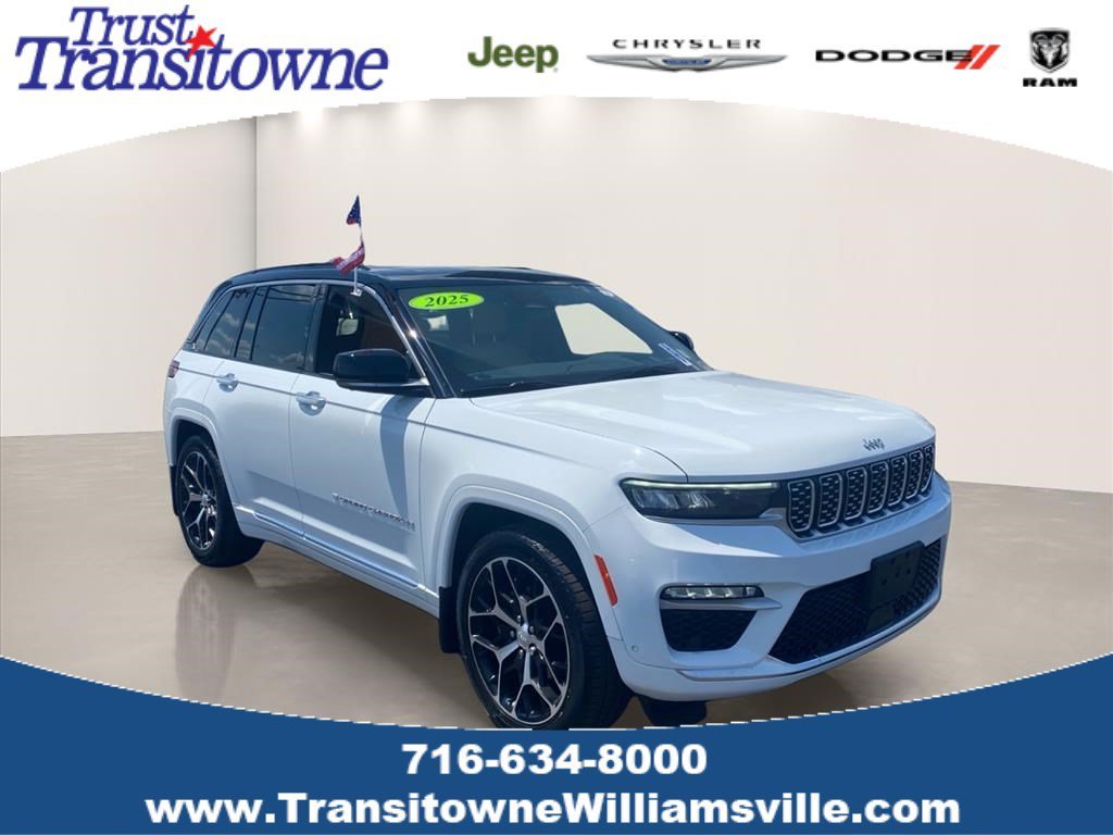 Used 2025 Bright White Clearcoat Jeep Summit Reserve image 1