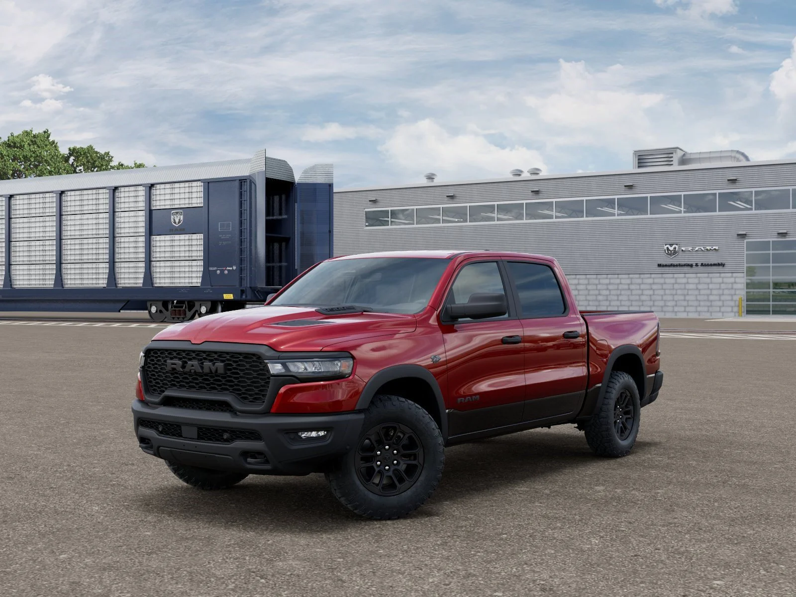 New 2027 Molten Red Pearl-Coat Exterior Paint RAM Rebel image 1