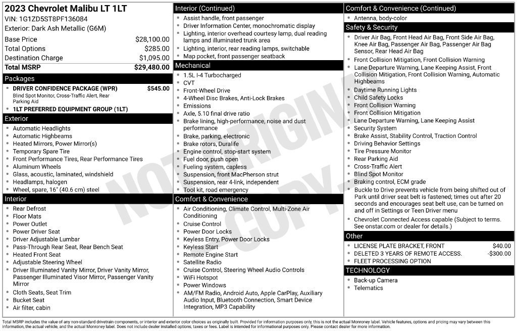 2023 Chevrolet Malibu 1LT - Photo 8