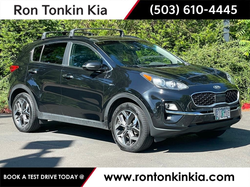 Used 2022 Black Cherry Pearl Kia EX image 1