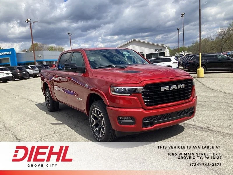New 2026 Molten Red Pearl-Coat Exterior Paint RAM Laramie image 1