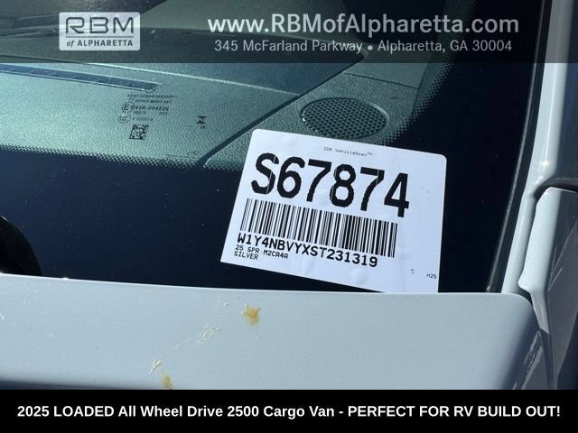 New 2025 Silver Gray Mercedes-Benz 2500 High Roof All Wheel Drive with 144 Wheel Base image 47