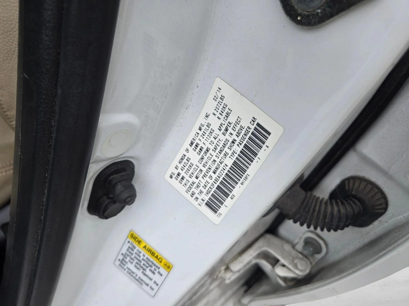 Used 2014 White Orchid Pearl Honda EX-L image 15