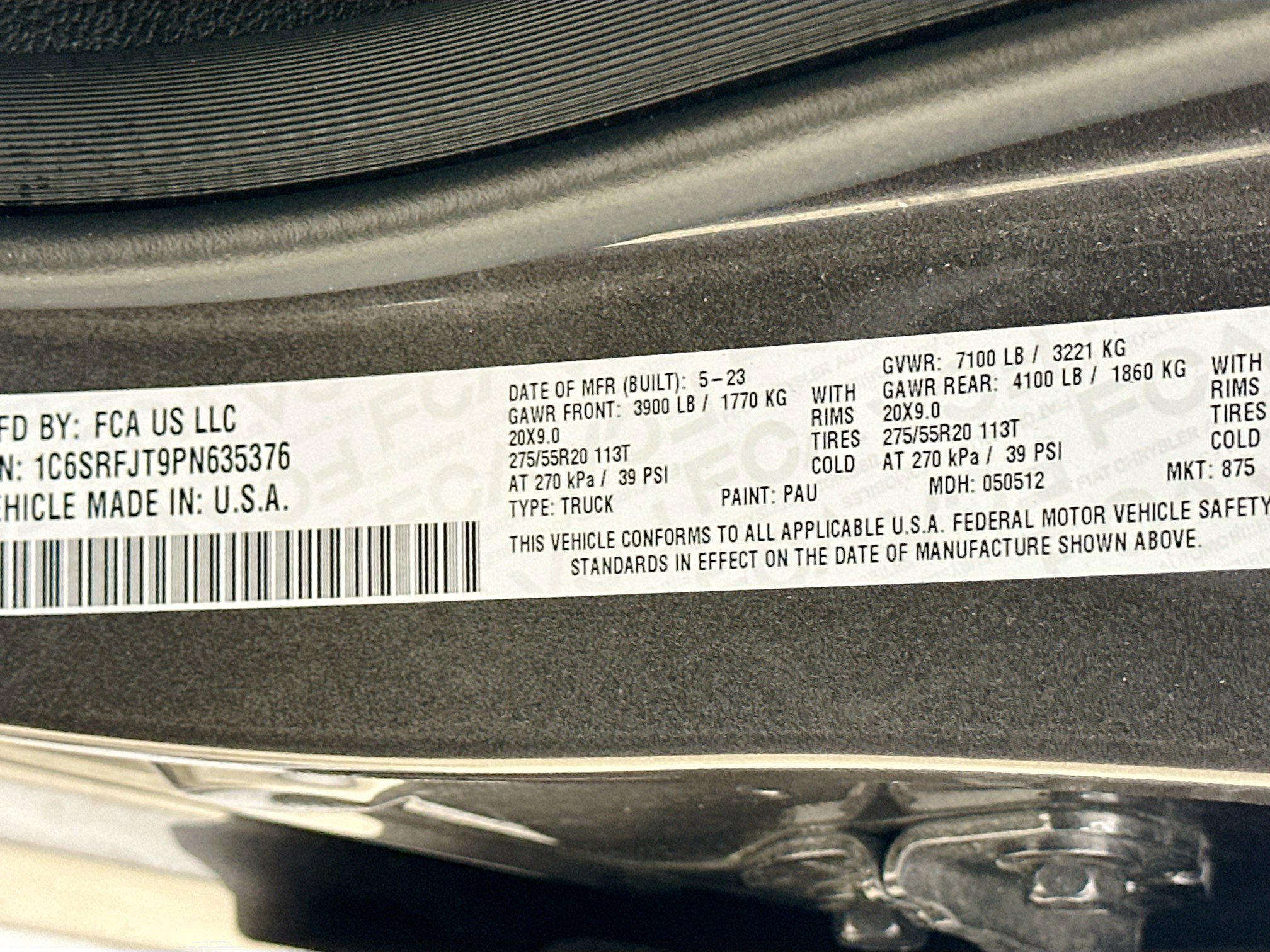 Used 2023 Granite Crystal Metallic Clearcoat Ram Laramie image 41