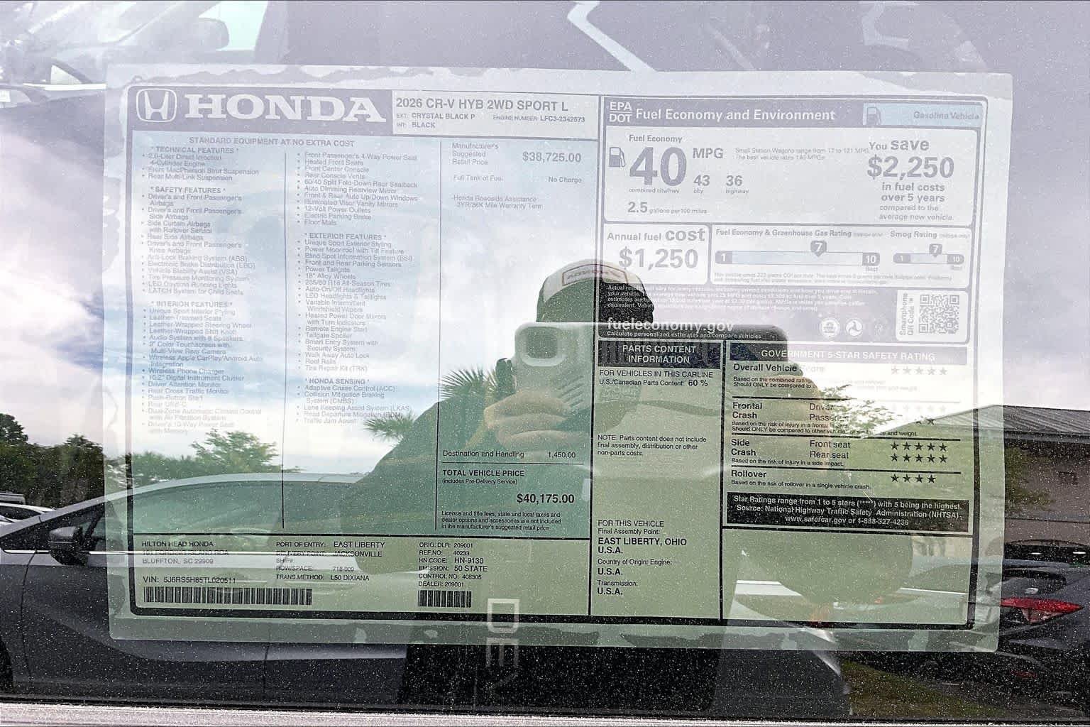 Used 2026 Crystal Black Pearl Honda Sport-L image 17