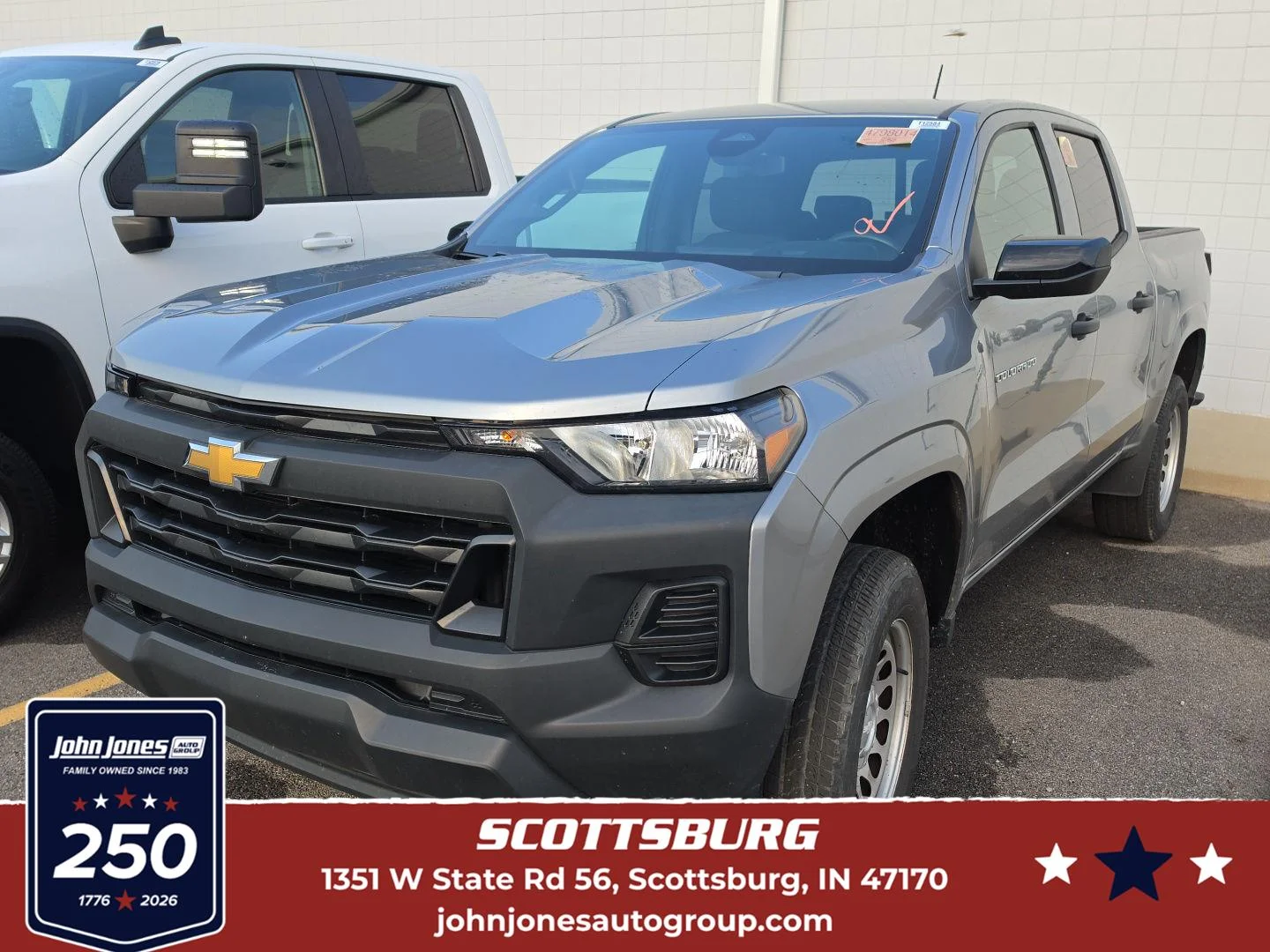 Used 2023 Sterling Gray Metallic Chevrolet 4WD Work Truck image 1