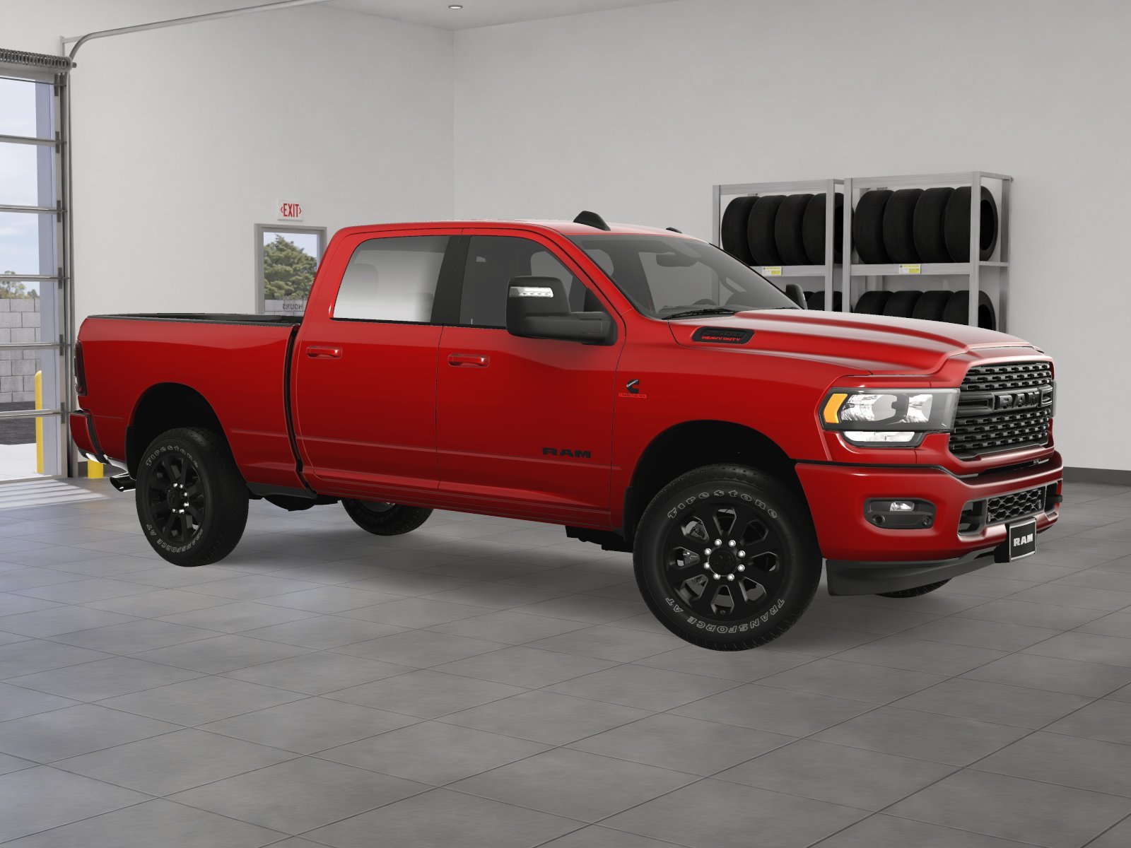 New 2024 Flame Red Clear-Coat Exterior Paint Ram Big Horn image 35
