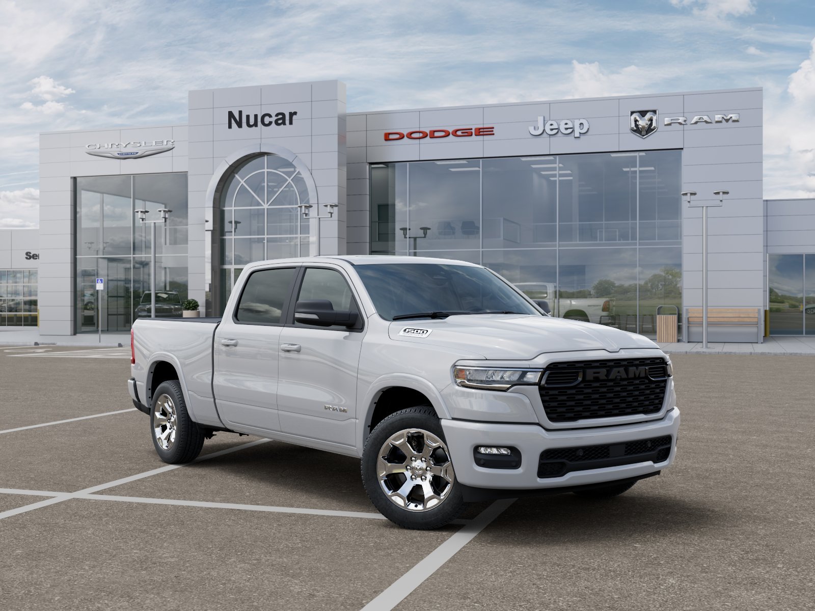 New 2026 Bright White Clear-Coat Exterior Paint RAM Big Horn/Lone Star image 1