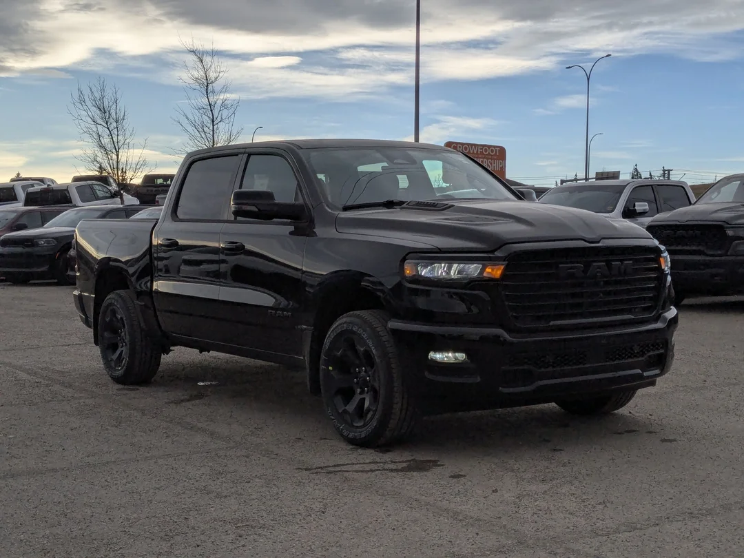 New 2026 Black RAM Sport - - Panoramic Sunroof - Sport Performance Hood - Hurricane Turbo - 3.92 Axle & More! image 2