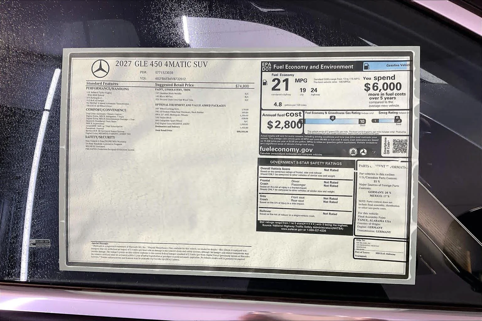 New 2027 Obsidian Black Metallic Mercedes-Benz GLE 450 image 18