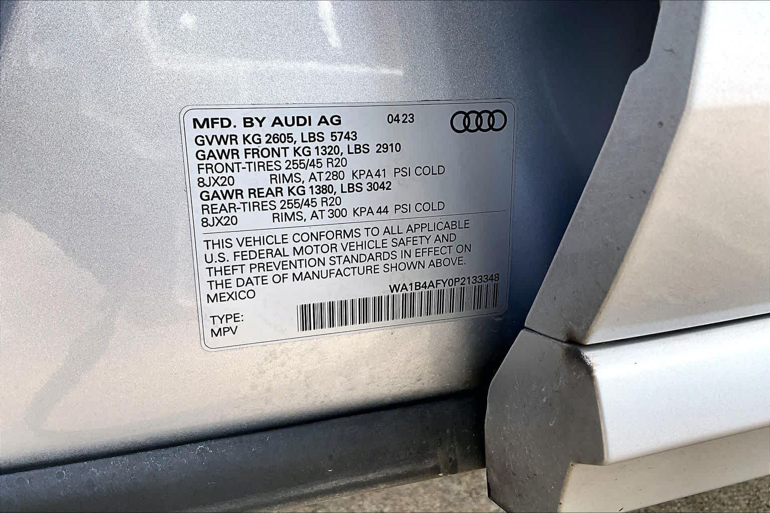 Used 2023 Florett Silver Metallic Audi Premium Plus image 37