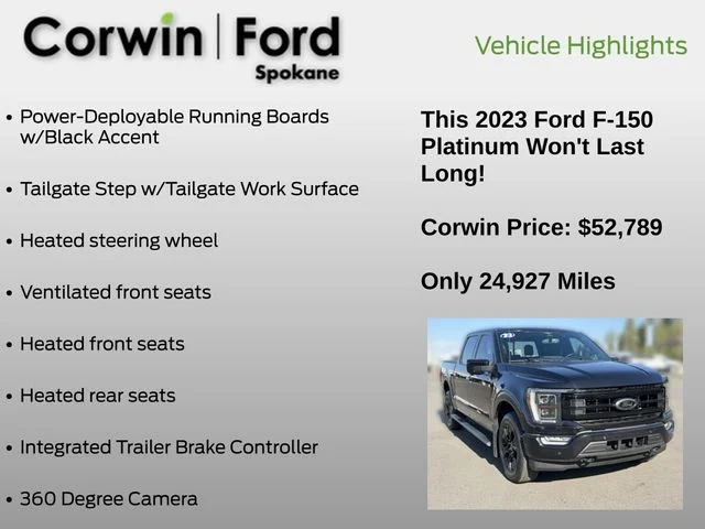 Used 2023 Agate Black Metallic Ford Platinum image 31