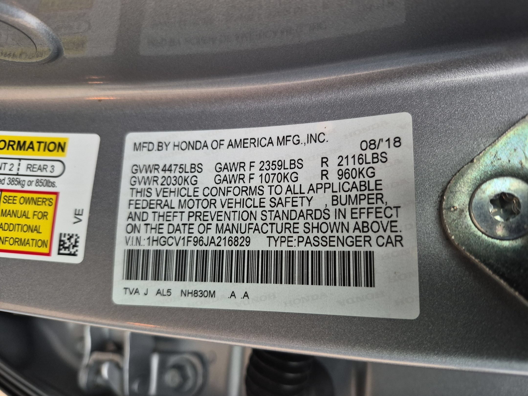2018 Honda Accord Touring - Photo 35