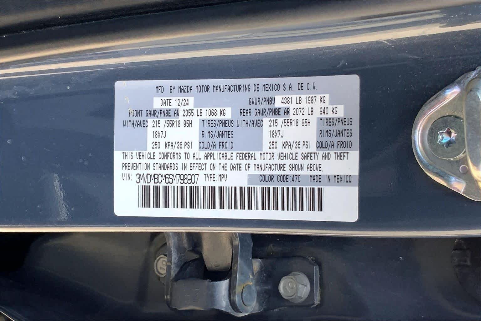 Used 2025 Polymetal Gray Metallic Mazda 2.5 S Carbon Edition image 33