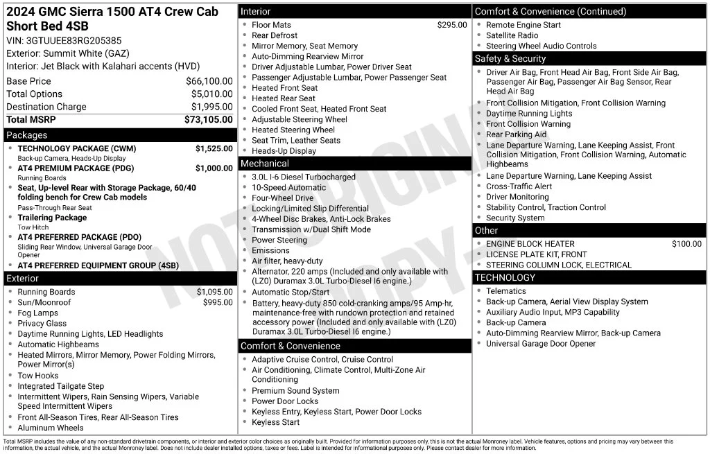 Used 2024 Summit White GMC AT4 image 50