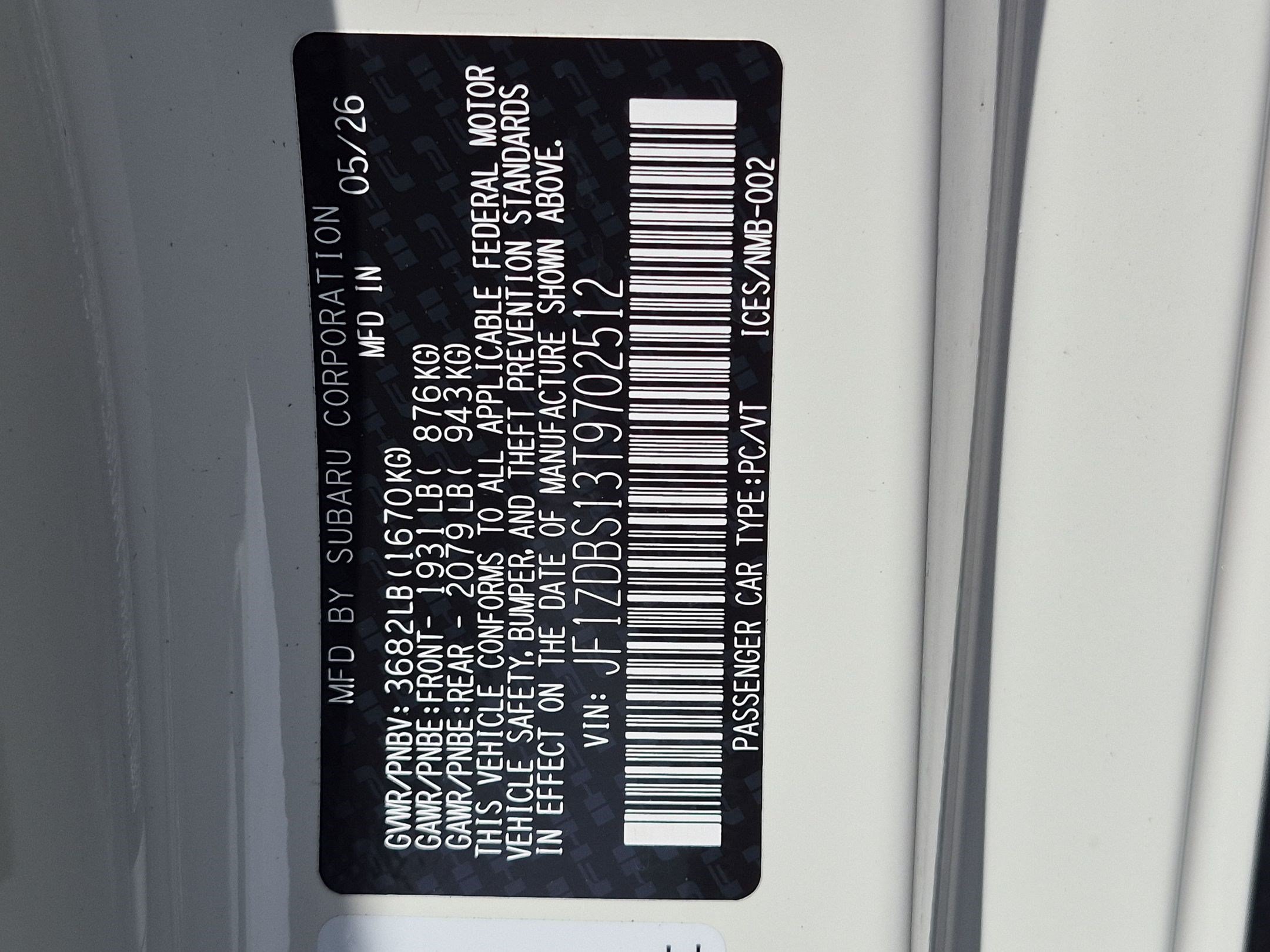 New 2026 CRYSTAL WHITE PEARL Subaru tS image 15
