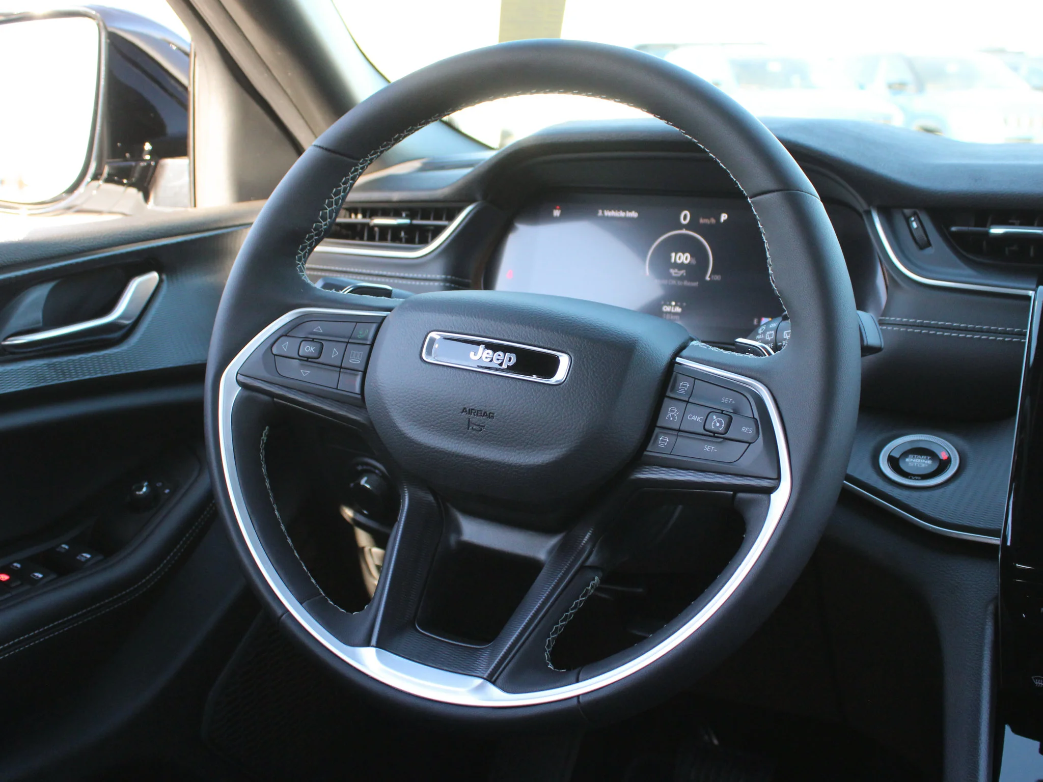 Certified Used 2025 White Jeep Altitude * V6 | Heated Leather Seats | Sunroof | Adaptive Cruise | Remote Start | Backup Camera image 6