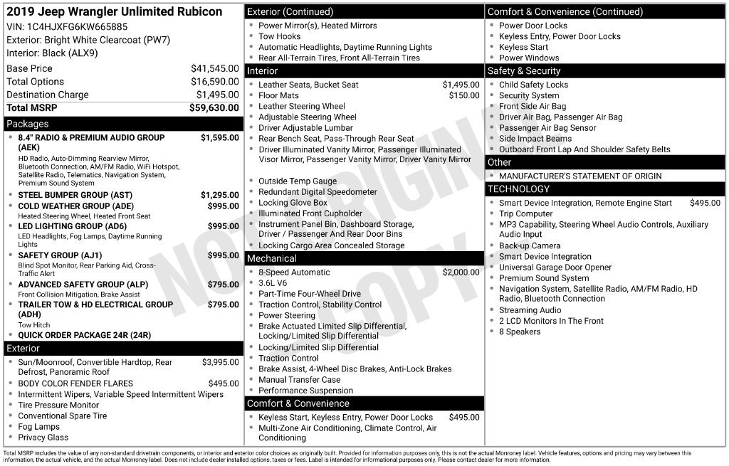 Used 2019 White Jeep Unlimited Rubicon image 37